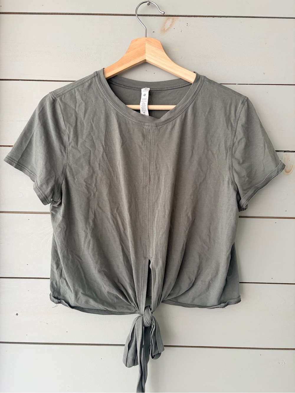 Lululemon Tie-Front Cotton Tee | Size 8